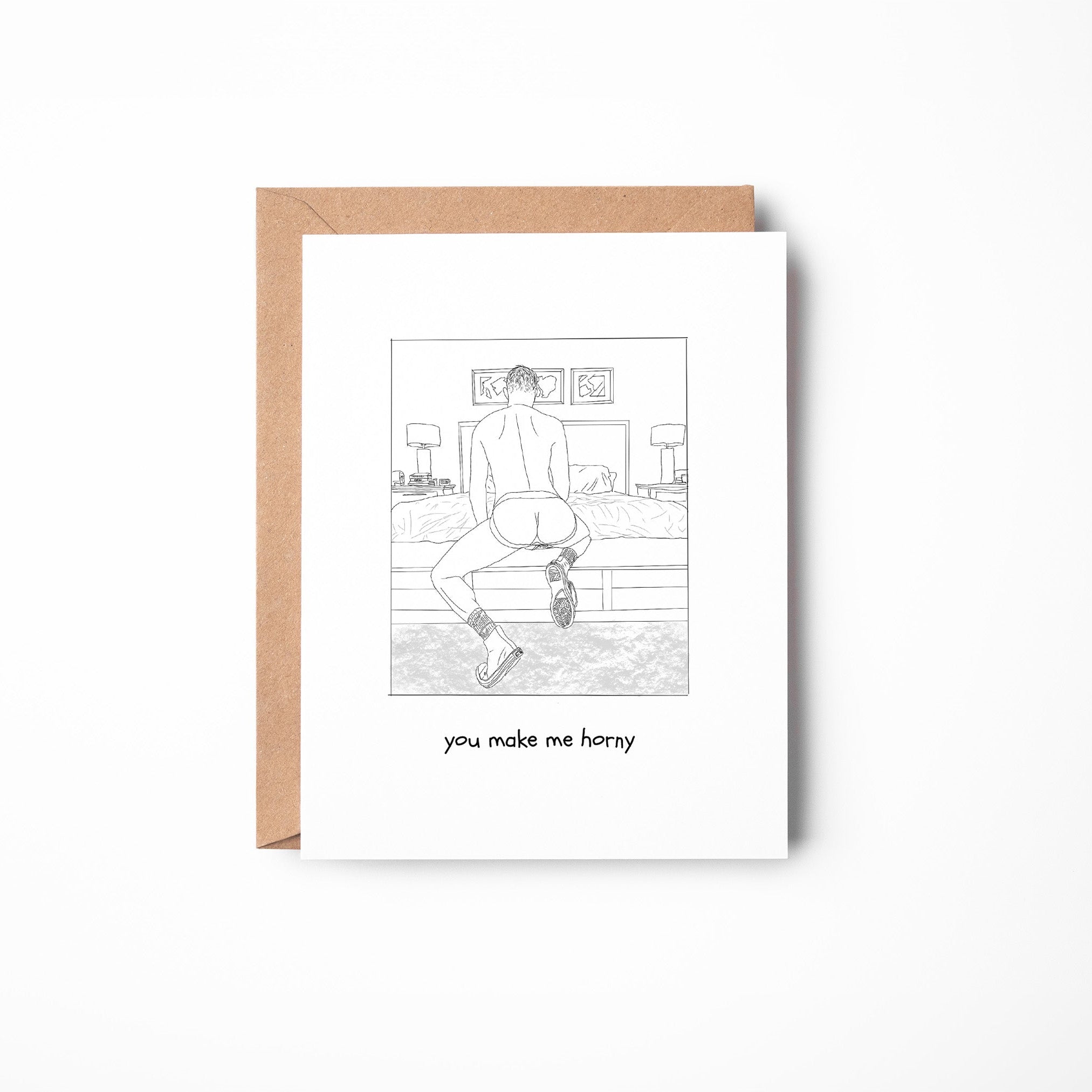 You Make Me Horny (from the back)– Spicy Gay Card