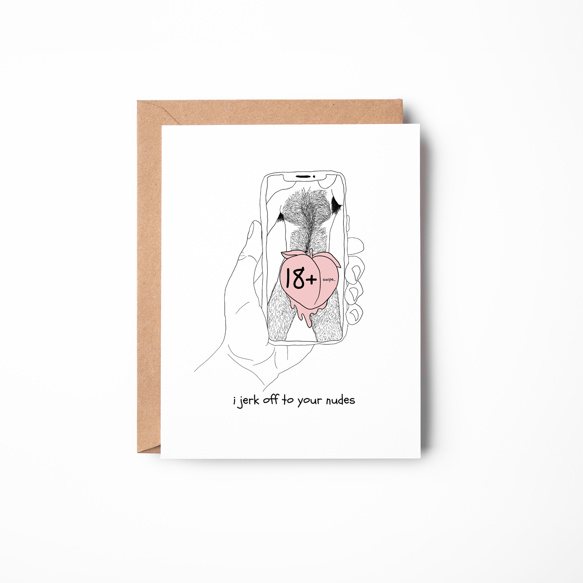 I Jerk Off to Your Nudes - Spicy Gay Greeting Card