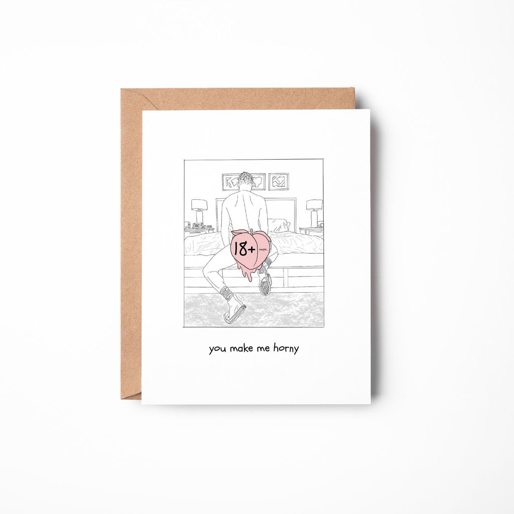 You Make Me Horny (from the back)– Spicy Gay Card