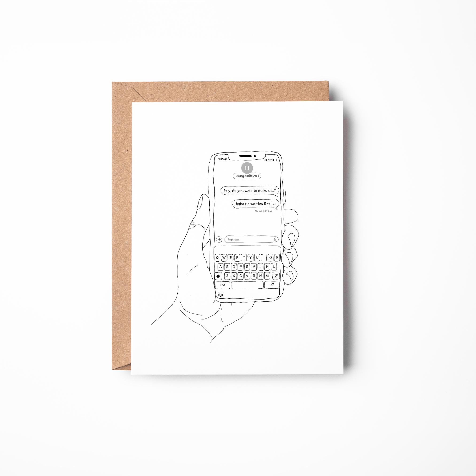 Do You Want to Make Out? Text Message - Flirty Gay Card