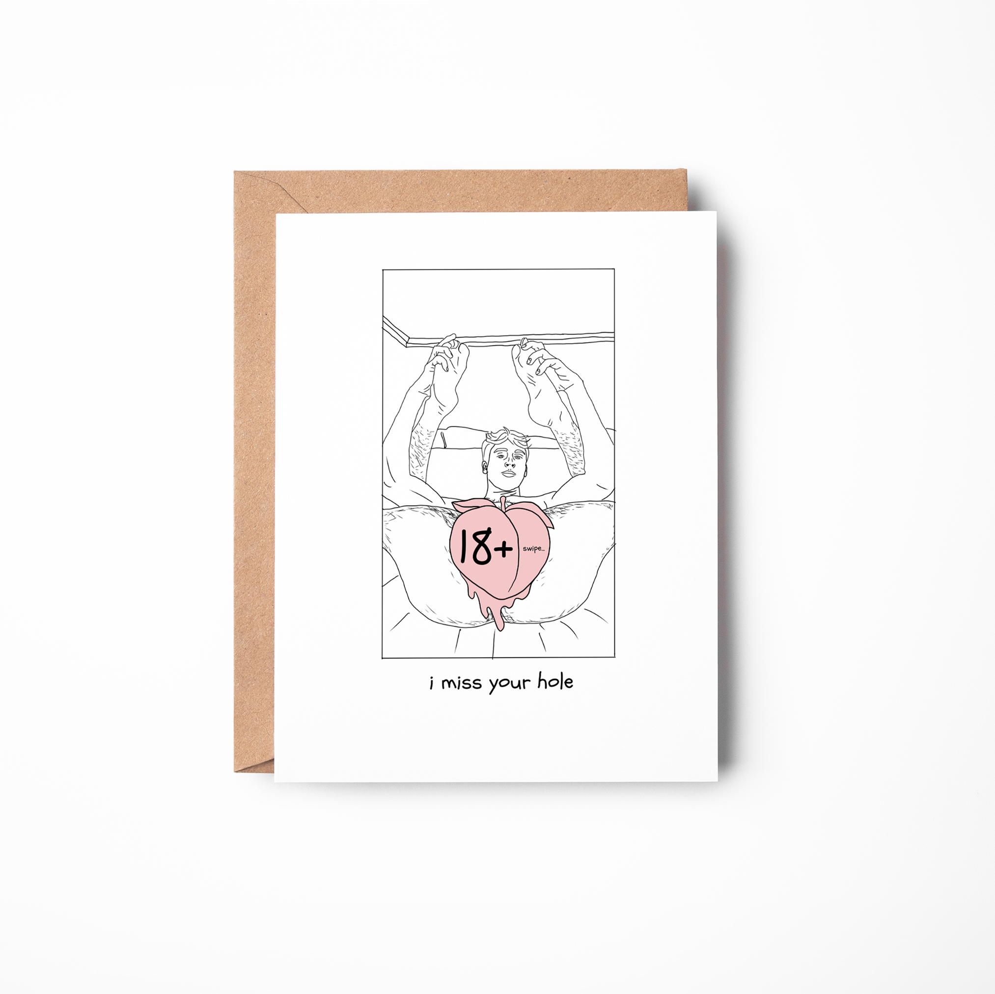 I Miss Your Hole - Spicy Gay Greeting Card