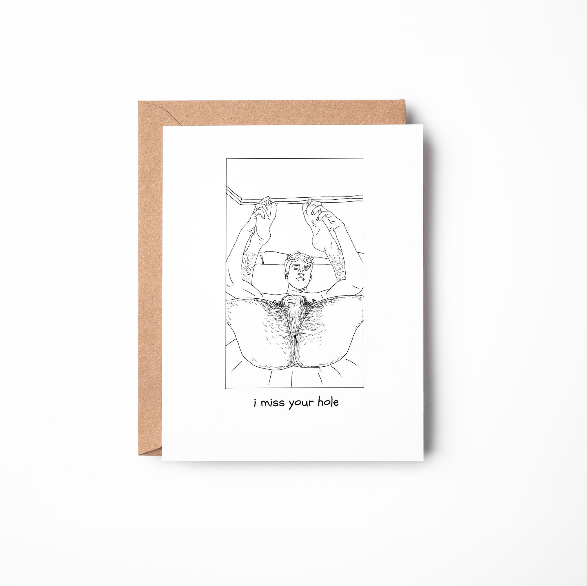 I Miss Your Hole - Spicy Gay Greeting Card