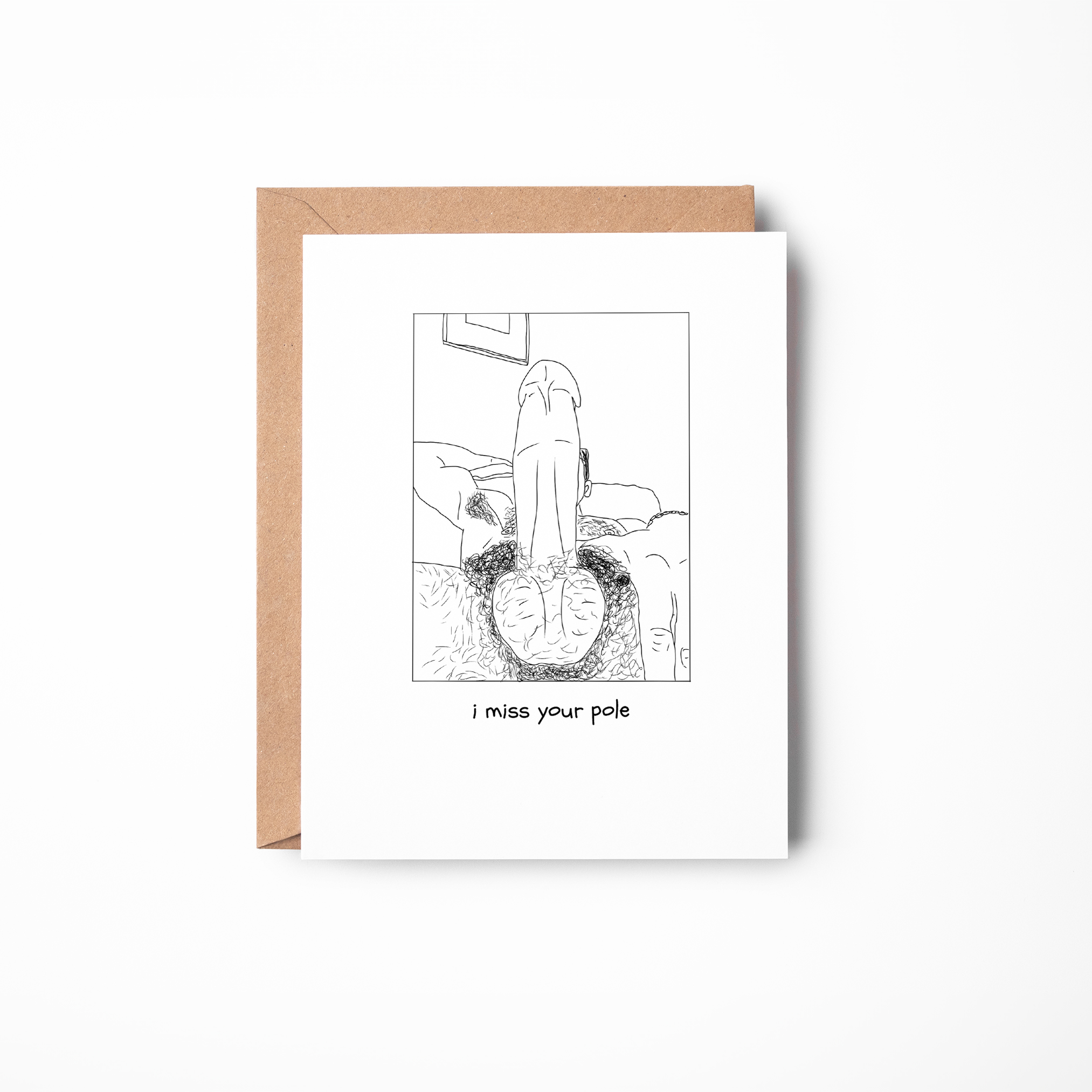 I Miss Your Pole - Spicy Gay Greeting Card