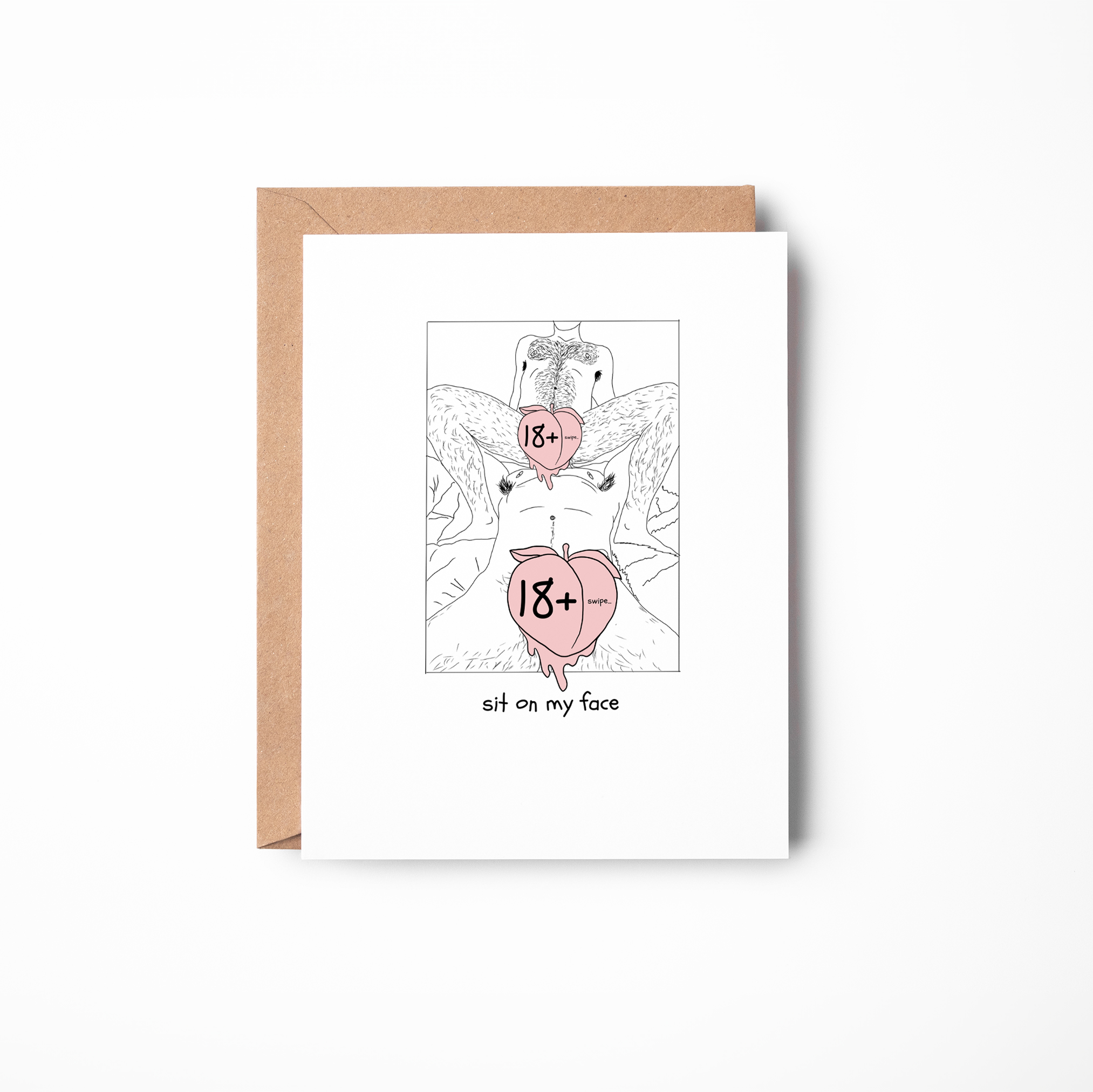 Sit on my Face - Spicy Gay Greeting Card