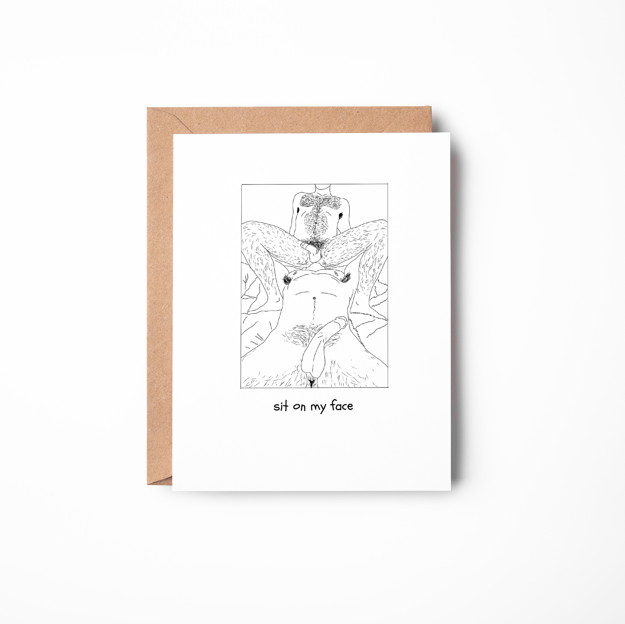 Sit on my Face - Spicy Gay Greeting Card