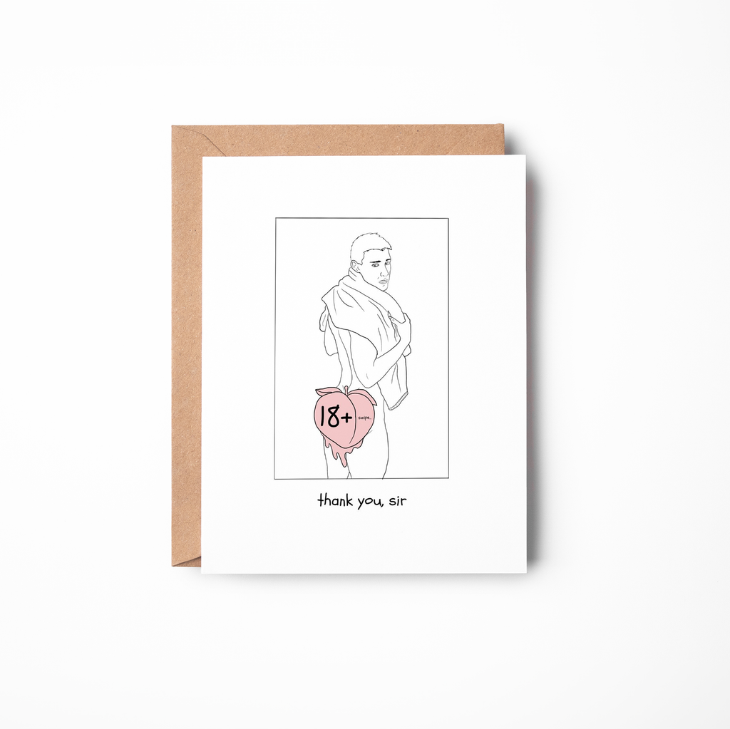 Thank You, Sir – Spicy Gay Greeting Card