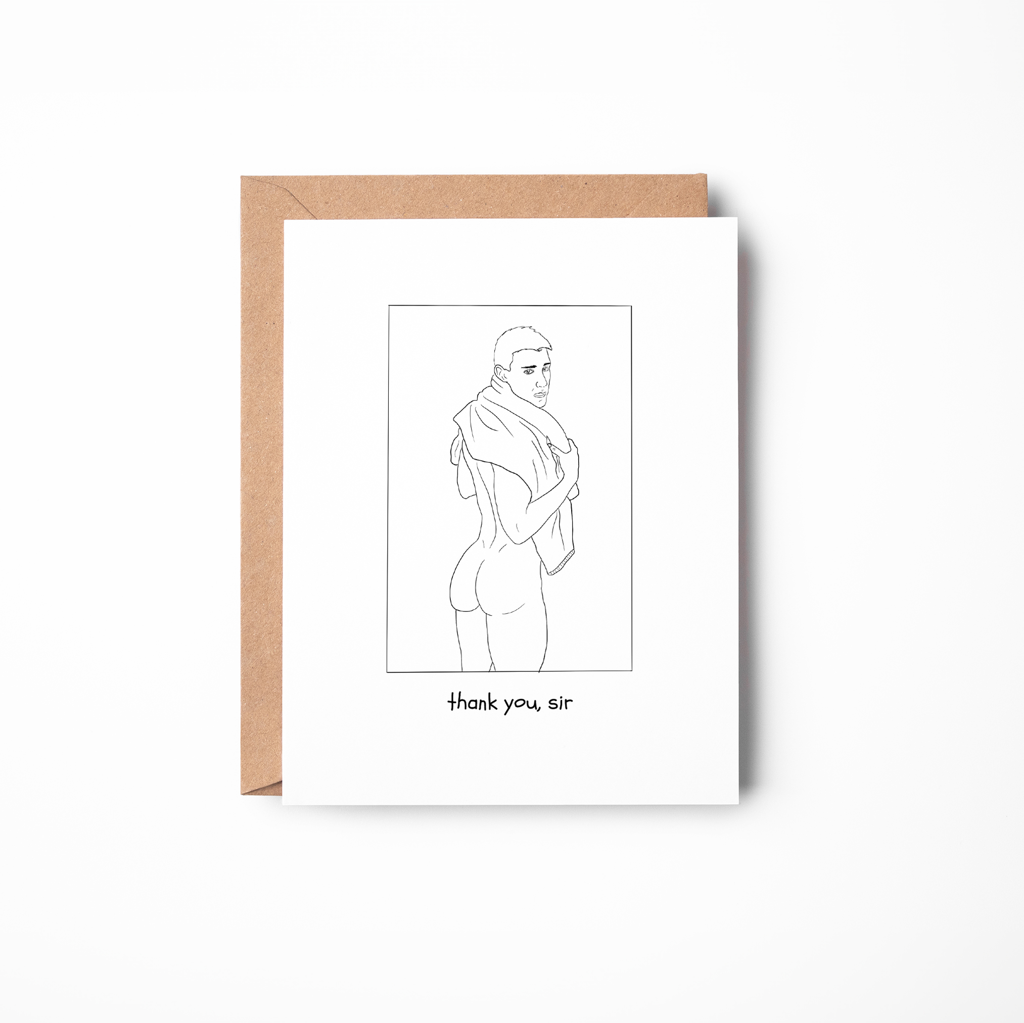 Thank You, Sir – Spicy Gay Greeting Card